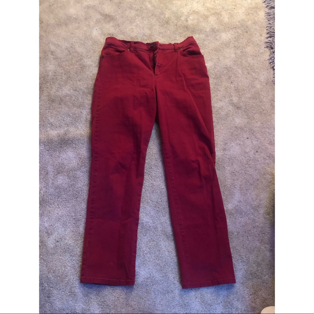 Red Mom Jeans